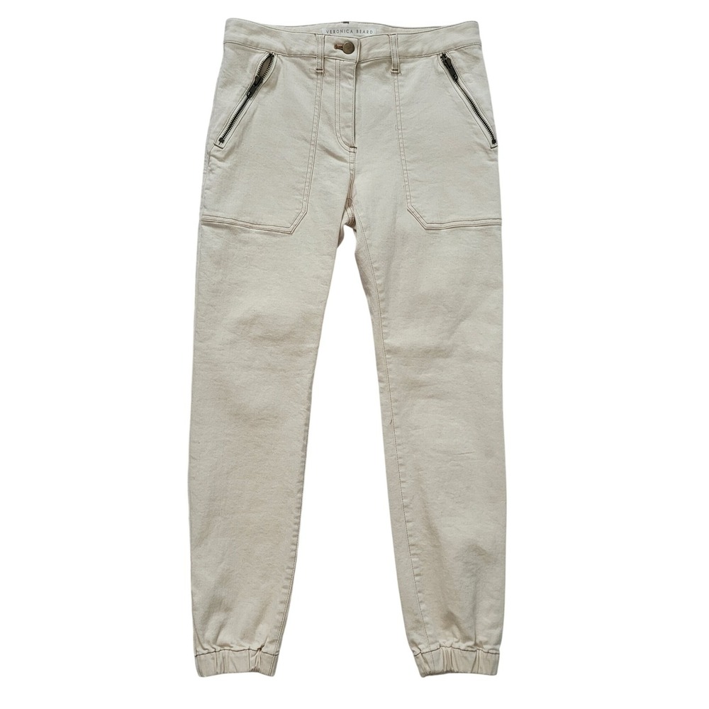 Veronica Beard Size 2 Cardiff cropped Denim Cargo Pants‎ Jeans Utility Joggers